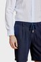 Cotton and Linen Blend Lace-Up Shorts Men's Shorts Bbss26Mso003137 - 4