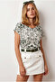 Women's Ethnic Khaki V-Neck Woven Viscose Blouse Blz-19003048 - 4