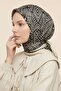 وشاح قطني ناعم باللون البيج بنمط خطوط مختلطة