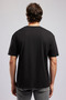 Tobias Men's Loose 100% Cotton Printed Crew Neck T-Shirt Black - 3
