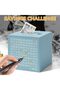 Arabic Savings Challenge Money Box -Save 50,000 AED, Saving Box for Kids & Adults, Stylish Money Organizer, Safe Vault, Wooden Storage Box, Wallet AED (Blue) - 2