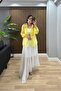 Silky Textured Oversize Shirt Yellow - 5