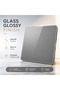 1 Gang 2 Way Plate Switch, Glass Glossy Finish Wall Light Switch, Modern Square Electrical Rocker Switch for Home Office Hotel, Grey - 3