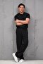 Regular Fit Lycra Self-Striped Half Baggy Trousers T-Shirt Set - 2