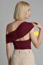 Women's Sanndy Fabric Three Models Single Blouse Madonna Collar Neck-Hanging Degaje Collar Body Blouse - 6