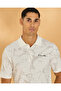 Men White Printed Polo Shirt - 4