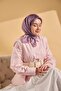 Twill Silk Geo Scarf Lilac 90X90 - 2
