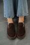 Cossa Women's Closed-Front Rope Detailed Suede Slippers Brown - 2
