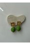 Eye Detail Straw Rope Top Model Earrings - 2