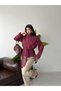 High Collar Zr Model Lined Short Trench Coat with Windbreaker Detail on the Back and Belt - 7