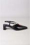 Seç V2677 Genuine Leather Women's Heel Shoes (Heel Height: 5 cm) Black Patent Leather