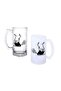 Funny Skeleton Handled Beer Glass with Frosted or Transparent Options 0144