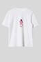 Women's Oversize T-Shirt Pink Kitty Club Printed White – Crew Neck, Comfortable Fit, 100% Cotton - 7