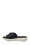 Women's Black Daily Slippers with Buckle and Cross Straps, Thick Comfortable Sole - 5