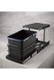 Cassone 16 Litre Short (Suitable for Under-Sink Cabinet) Anthracite Trash Can with Rail Inside the Cabinet - Lid Width 40 cm - 2