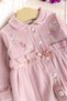 Floral Embroidered Baby Collar Baby Girl Jumpsuit - 2