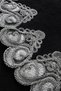 Set of 3 Black French Lace Luxury Bath Mats with Non-Slip Base, Dowry Gift Bath Mat Set Lauris - 6