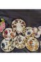 Porcelain Hand-Painted Prism 6-Piece Coffee Cup Set