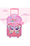 17” Trolley School Backpack Set w/ Stainless Steel Glitter Water Bottle – Butterfly Pink - 4