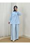 Yamaç Single Pocket Oversize Trouser Suit-Zi̇2232 Baby Blue