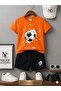 Summer Children's T-Shirt Shorts Unisex (White Top Print)