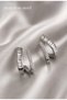 Piirnç Silver Color Zircon Stone Earrings