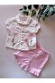 Floral Patterned Baby Collar 2-Piece Baby Girl Muslin Set - 100% Cotton - 2