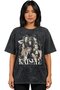 Katseye K-Pop Music Group Printed Unisex Oversize Vintage Washed T-Shirt