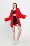 Bat Sleeve Seasonal Cardigan Red