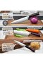 Professional Kitchen Knife Set, 3-Piece Chef Knife & Slicing Set with Ultra-Sharp Patterned Blades, Ergonomic Handle for Gourmet Home Cooking, Meat & Fish Prep - 6