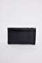 Women's black wallet with zipper and interior snap closure - 5