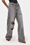 Women's Smoked 12S6-12 Straight Fit Belt Detailed Special Design Denim Jeans