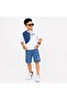 Boy's Printed and Embellished Denim Shorts Set 4-12 Years - 3
