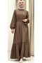 100% Cotton Viscose Tesettür Star Dress - 7
