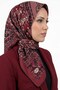 وشاح نسائي ناعم من القطن العضوي بنمط عرقي أحمر