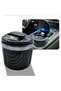 Car Ashtray with LED Light & Lid, Smokeless Portable Auto Ashtray for Car Cup Holder (Ceramics Ashtray-Grey) - 2