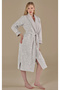 Women's Jacquard Quilted Fabric Bamboo Cotton Dressing Gown - 4