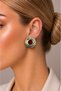 Amélie Summer Luxury Women's Steel Earrings - Vintage with Red Detail