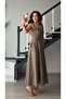 Mink linen belted midi dress - 6
