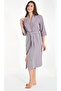 Women's Şalyaka Embroidered Quilted Bamboo Cotton Dressing Gown - 3