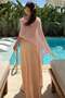 Pink Gingham Maxi Women's Skirt Mg2858 - 3