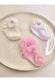3-Piece White Decorated Baby Socks with Round Stones and Laser-Cut Roses - 2