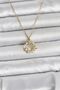 316L Steel Chain Gold Color Pearl Flower Model Necklace - 2