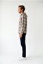 Men's Long Sleeve Plaid Hooded Linen Shirt 2403 - 3