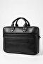 Black Leather Crossbody Laptop & Briefcase Bag 6083 - 8