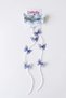 Blue Beaded Chain Detailed Butterfly Figured Girls' 2-Piece Clip Buckle - 3