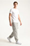 Men's Gray Cargo Pocket Parachute Fabric Elastic Waist Loose Fit Jogger Pants - 2