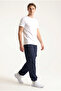 Men's Navy Blue Cargo Pocket Parachute Fabric Elastic Waist Loose Fit Jogger Pants - 2