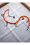 Lucky Anklet with Orange Beads, Moon, Butterfly, and Angel Figures - Elegant Summer Design - 2