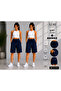 Basic Shorts Set of 2 Navy Blue Daily Comfortable Shorts That Don'T Show under Clothes